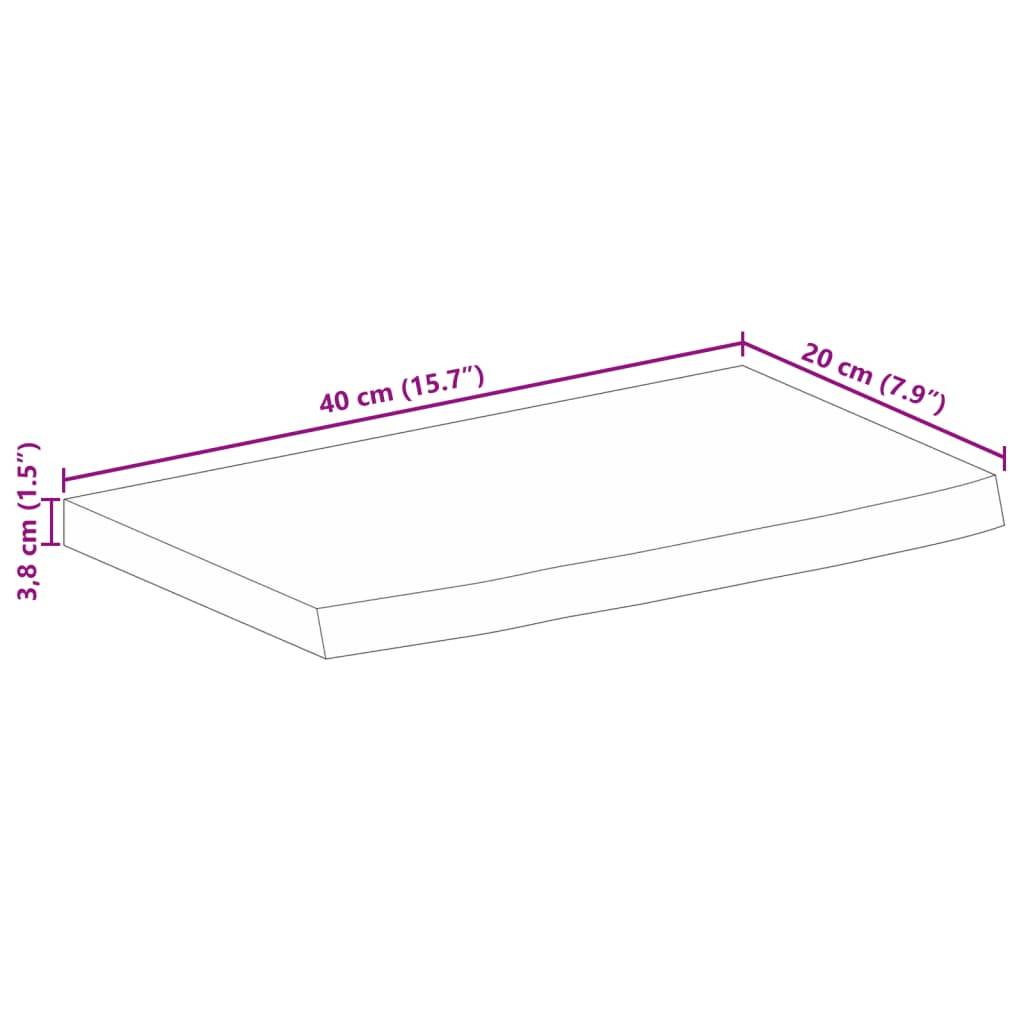 vidaXL Tischplatte mit Baumkante 40x20x3,8 cm Massivholz Mango