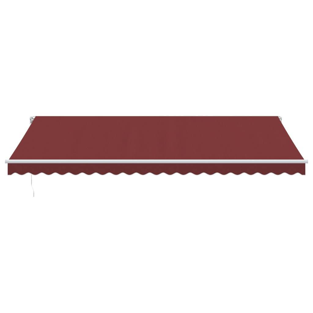 vidaXL Markise Manuell Weinrot 500x350 cm