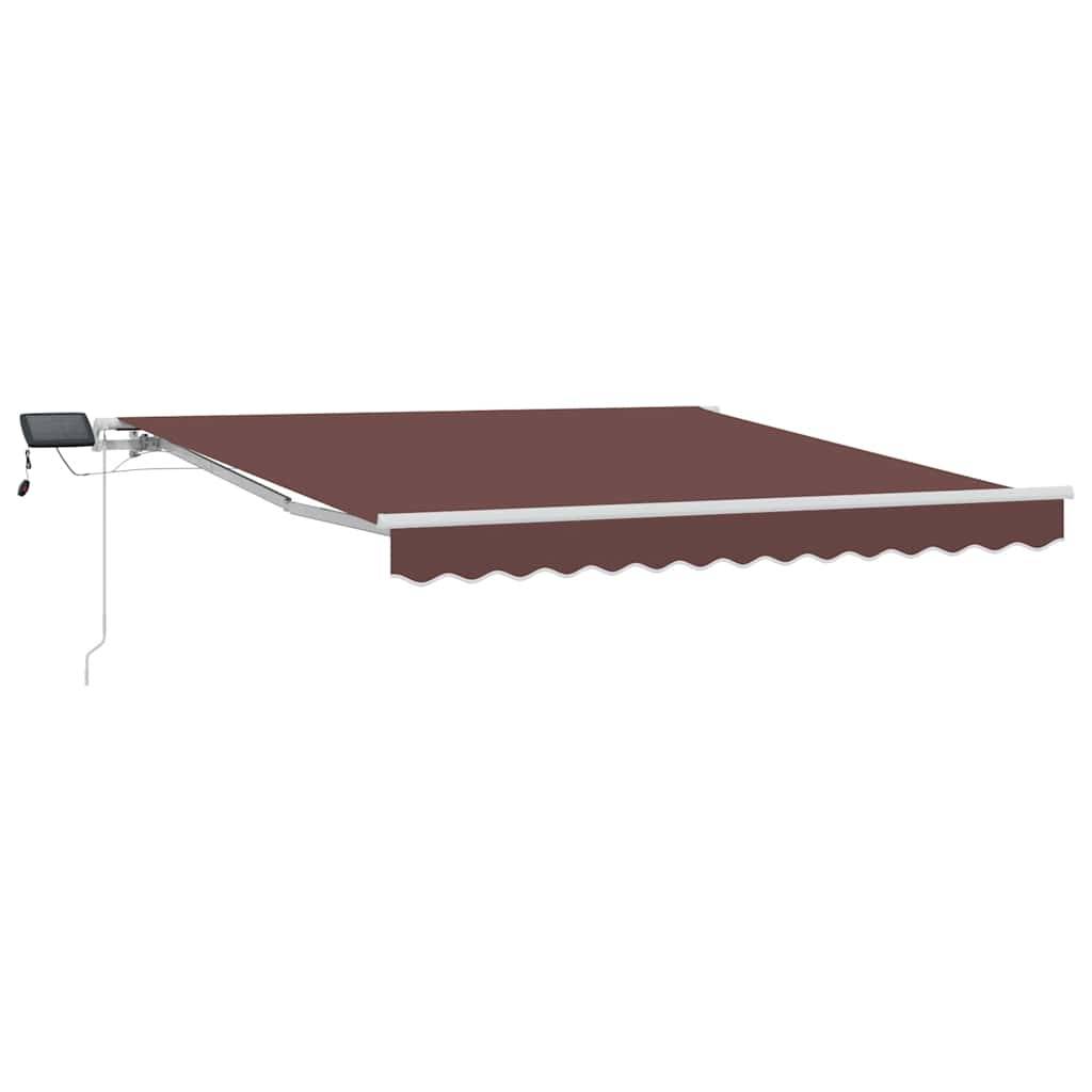 vidaXL Markise Manuell mit LED Braun 300x250 cm