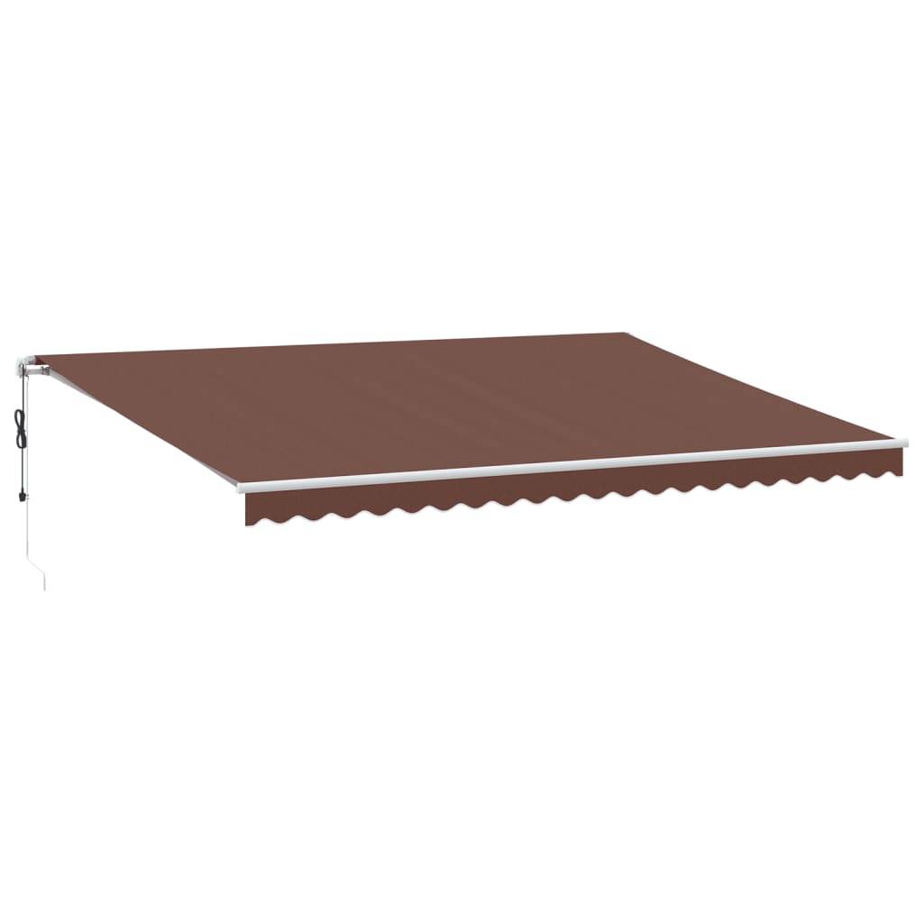 vidaXL Markise Automatisch mit LED Braun 500x350 cm