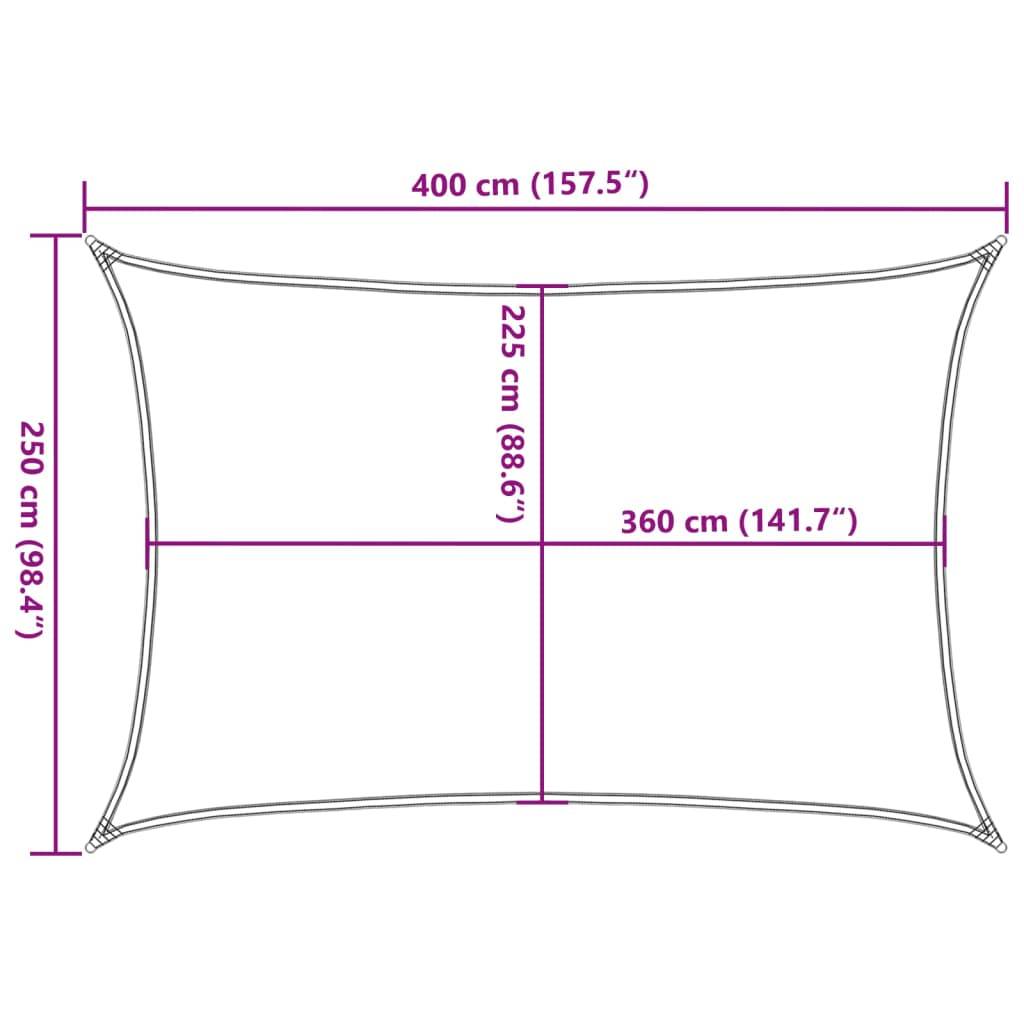 vidaXL Sonnensegel 160 g/m² Terracotta-Rot 2,5x4 m HDPE