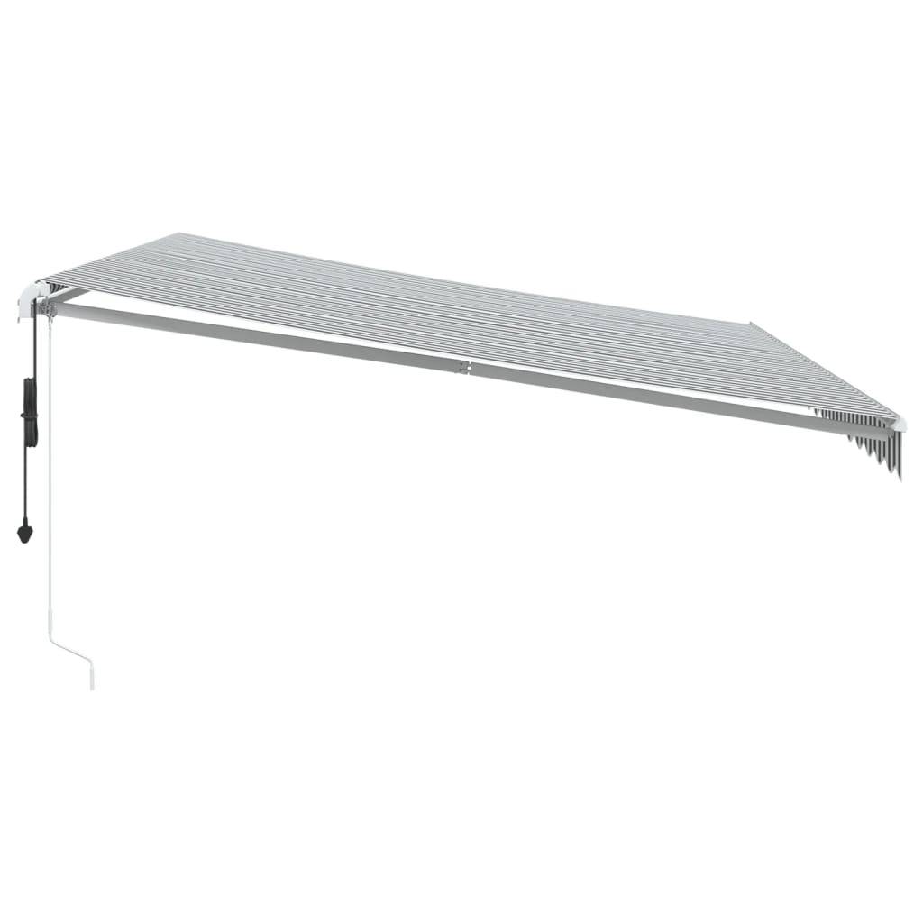 vidaXL Markise Automatisch Anthrazit & Weiß 450x350 cm