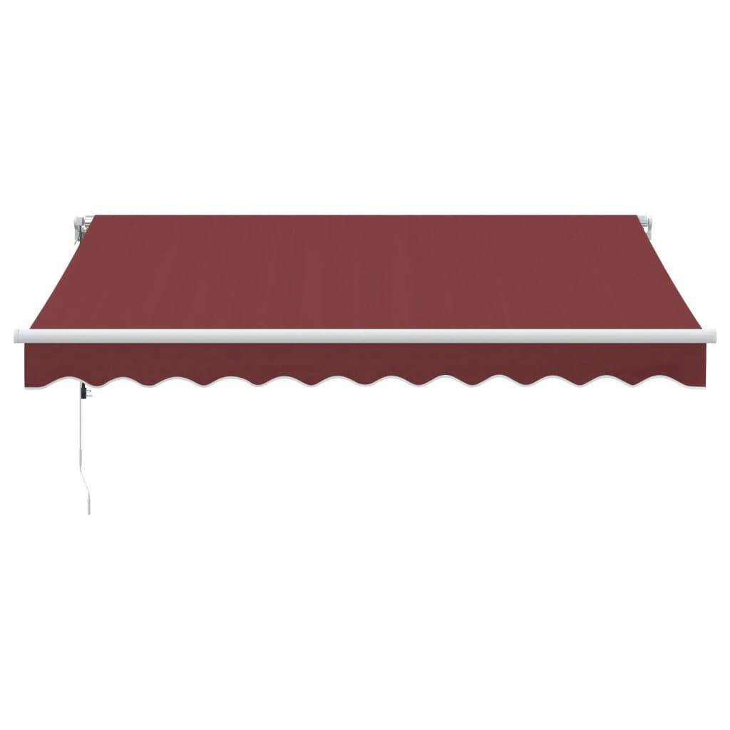 vidaXL Markise Automatisch mit LED Weinrot 300x250 cm
