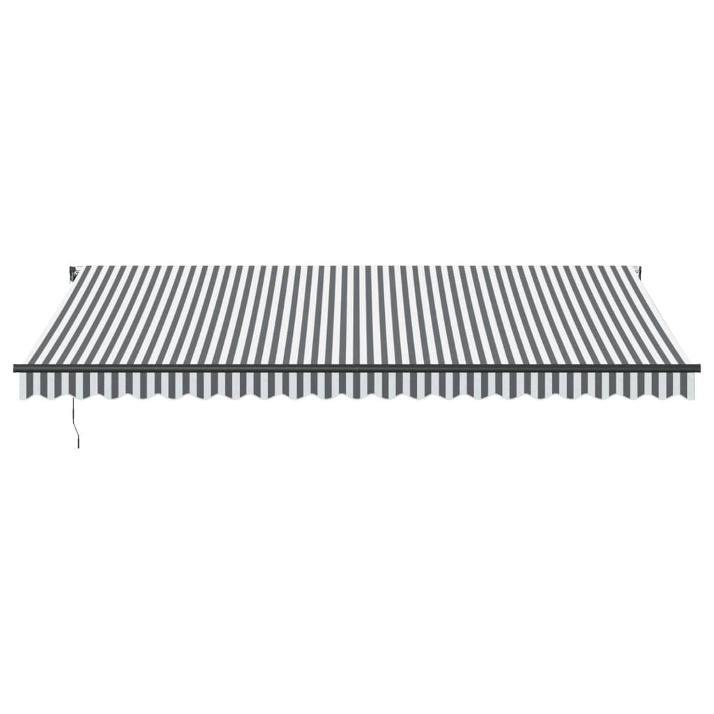 vidaXL Markise Automatisch Anthrazit und Weiß 500x350 cm