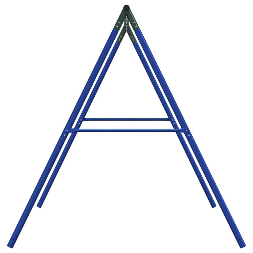 vidaXL Schaukelgestell mit 4 Haken Blau Stahl