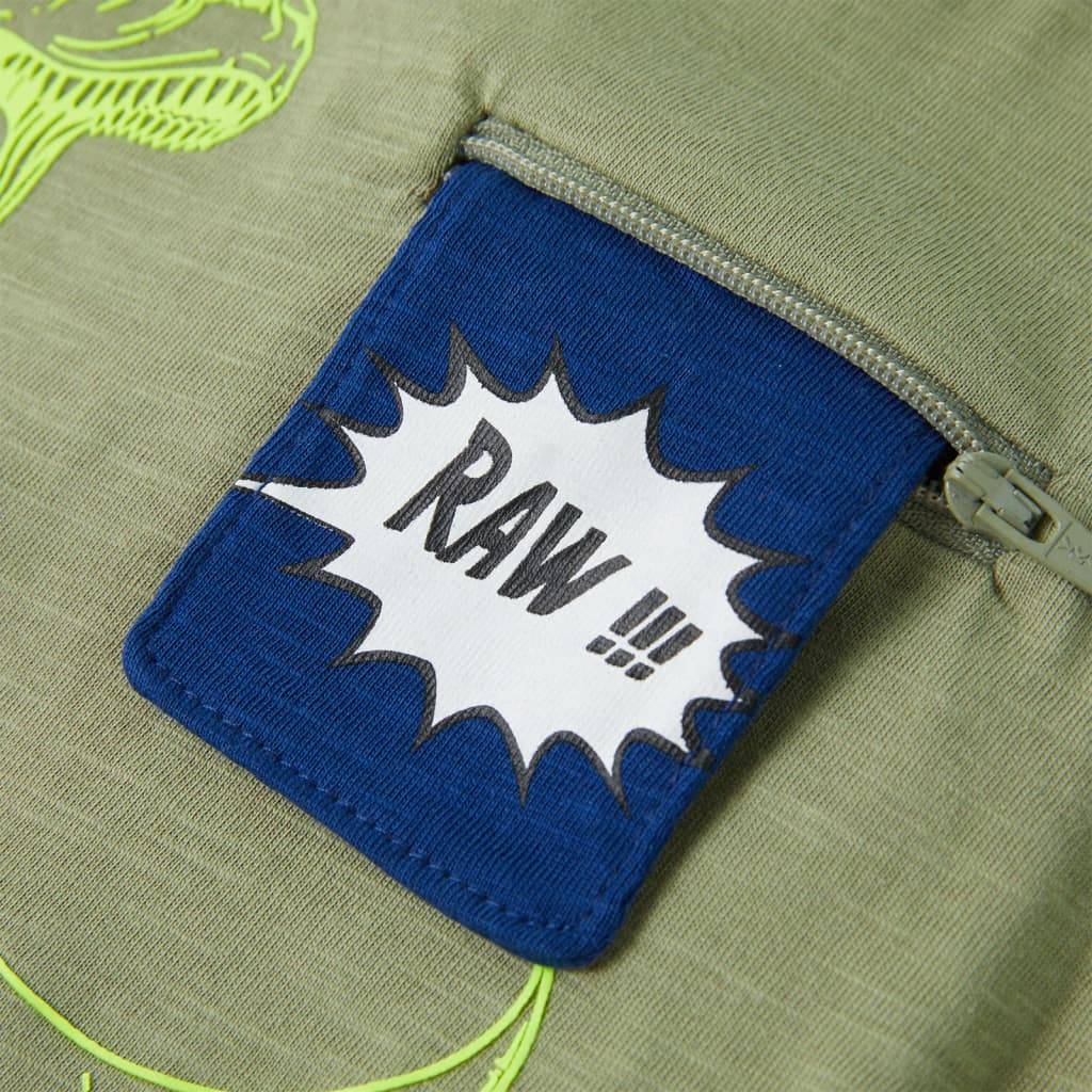 Kinder-Kurzarmshirt Helles Khaki 140