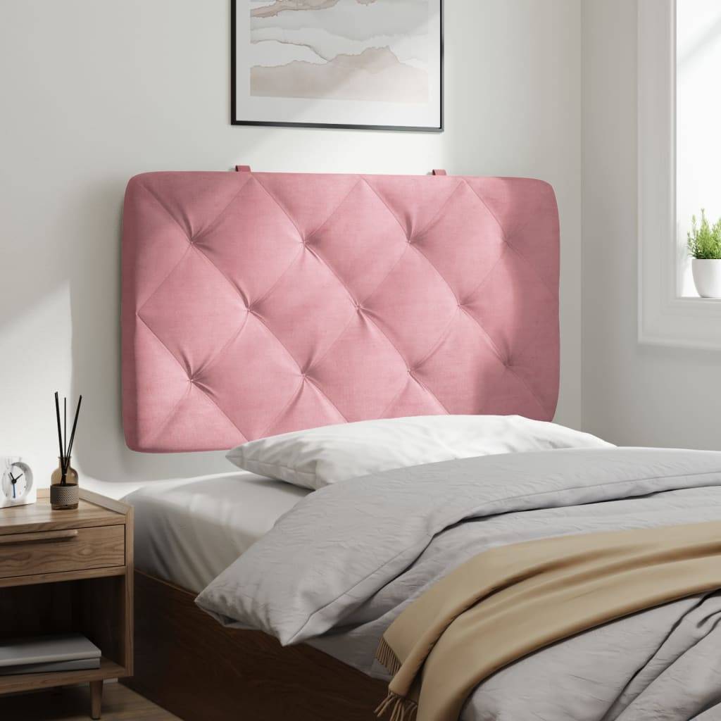 vidaXL Kopfteil-Kissen Rosa 90 cm Samt
