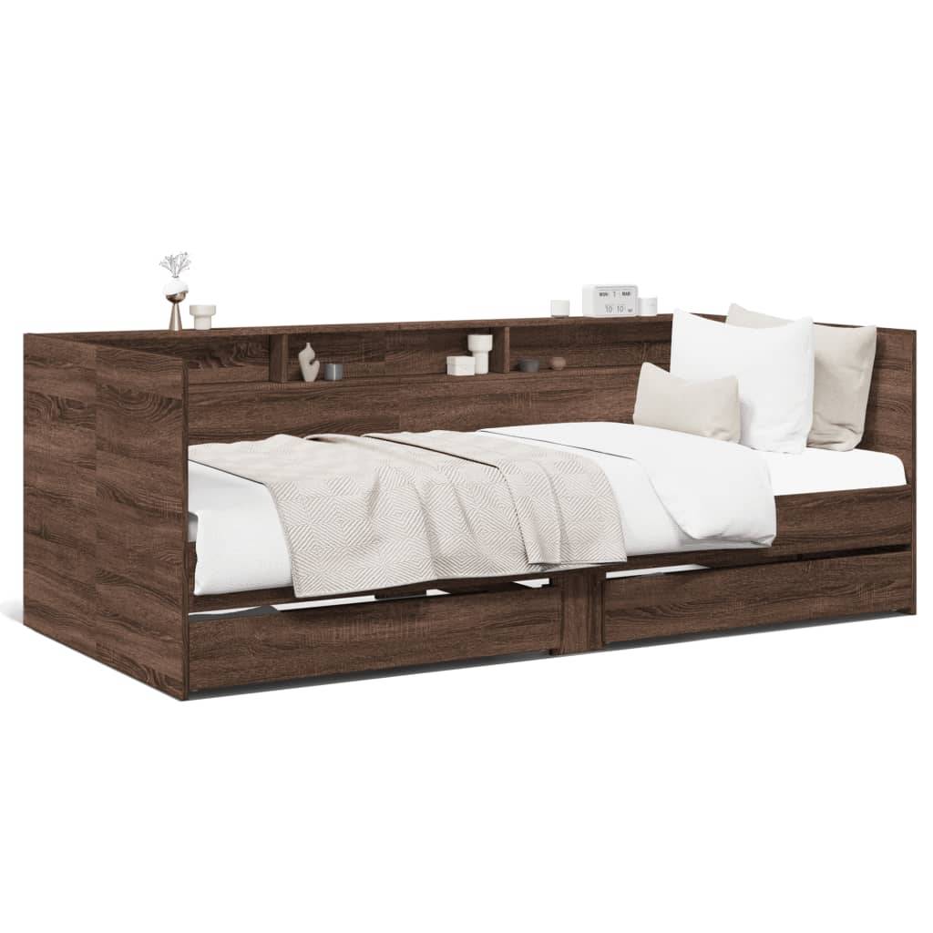vidaXL Tagesbett mit Schubladen ohne Matratze 100x200 cm