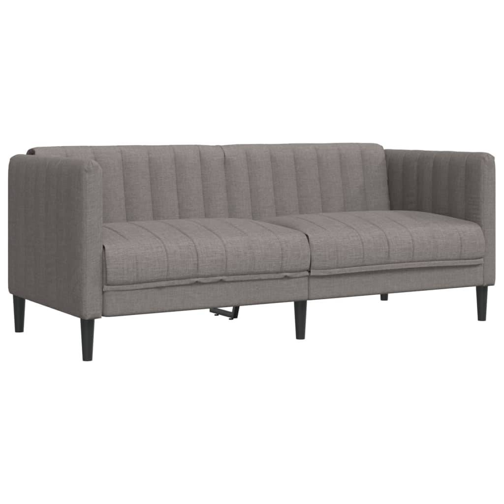 vidaXL 2-tlg. Sofagarnitur Taupe Stoff