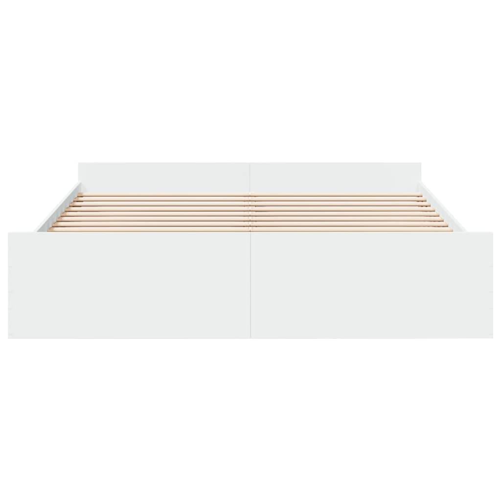 vidaXL Bettgestell mit Schubladen Weiß 200x200 cm Holzwerkstoff