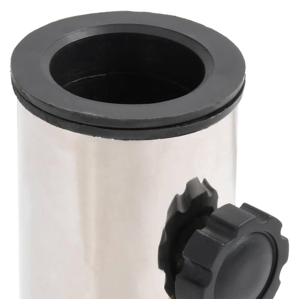 vidaXL Sonnenschirmständer für Ø38/48 mm Mast Silbern Edelstahl
