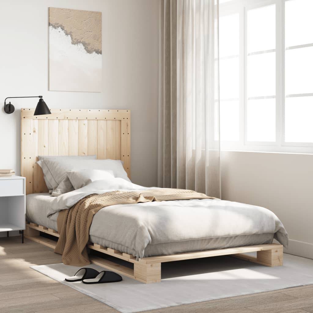 vidaXL Massivholzbett mit Kopfteil 100x200 cm Kiefer