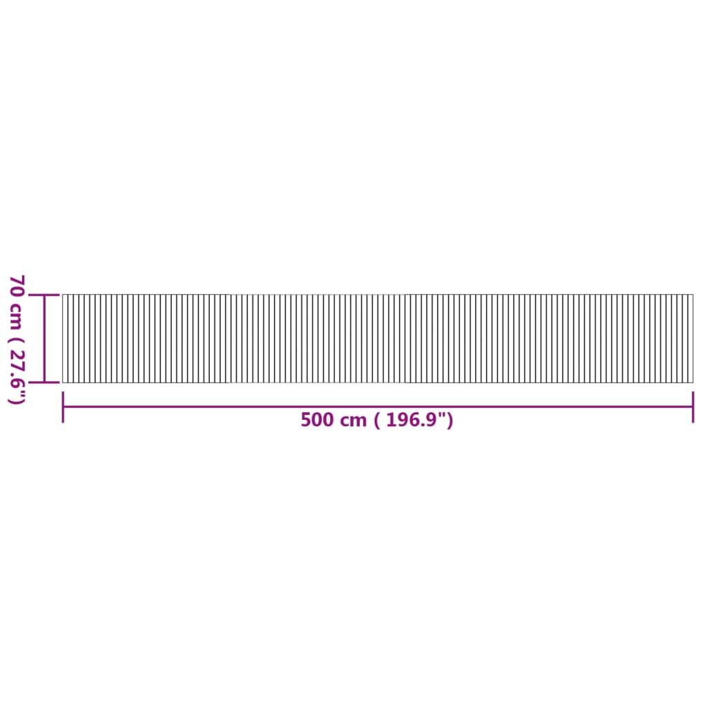 vidaXL Teppich Rechteckig Natur 70x500 cm Bambus