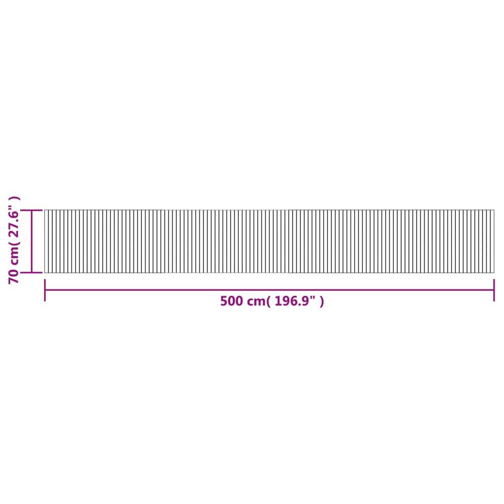 vidaXL Teppich Rechteckig Hell Natur 70x500 cm Bambus