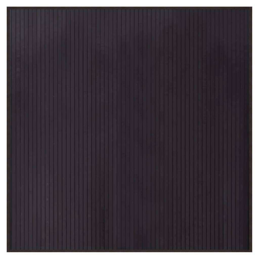 vidaXL Teppich Quadratisch Dunkelbraun 100x100 cm Bambus