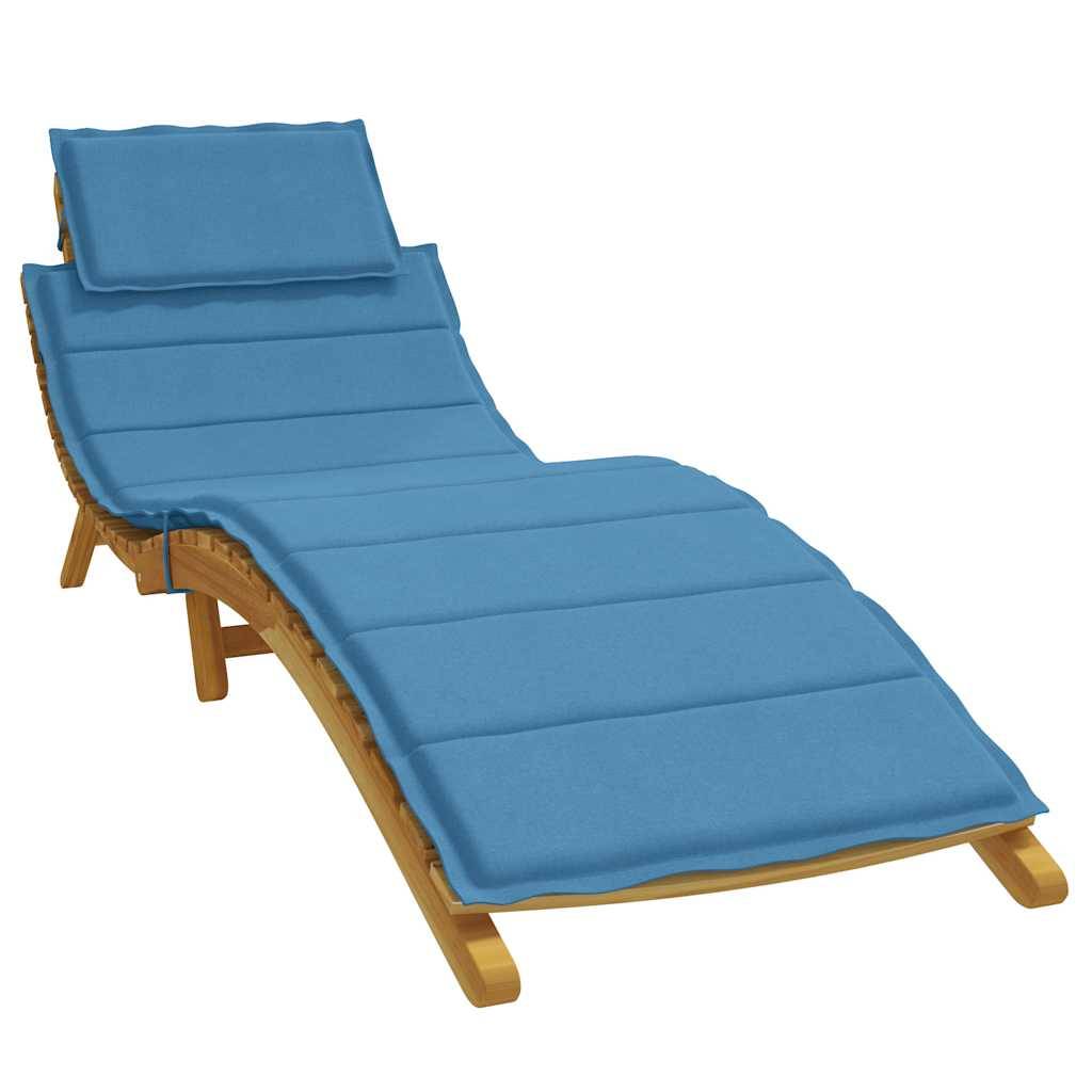 vidaXL Sonnenliegen-Auflage Melange Blau 186x58x4 cm Stoff
