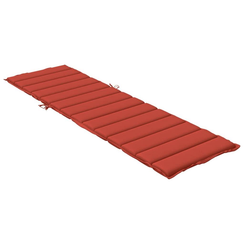 vidaXL Sonnenliegen-Auflage Melange Rot 200x70x4 cm Stoff