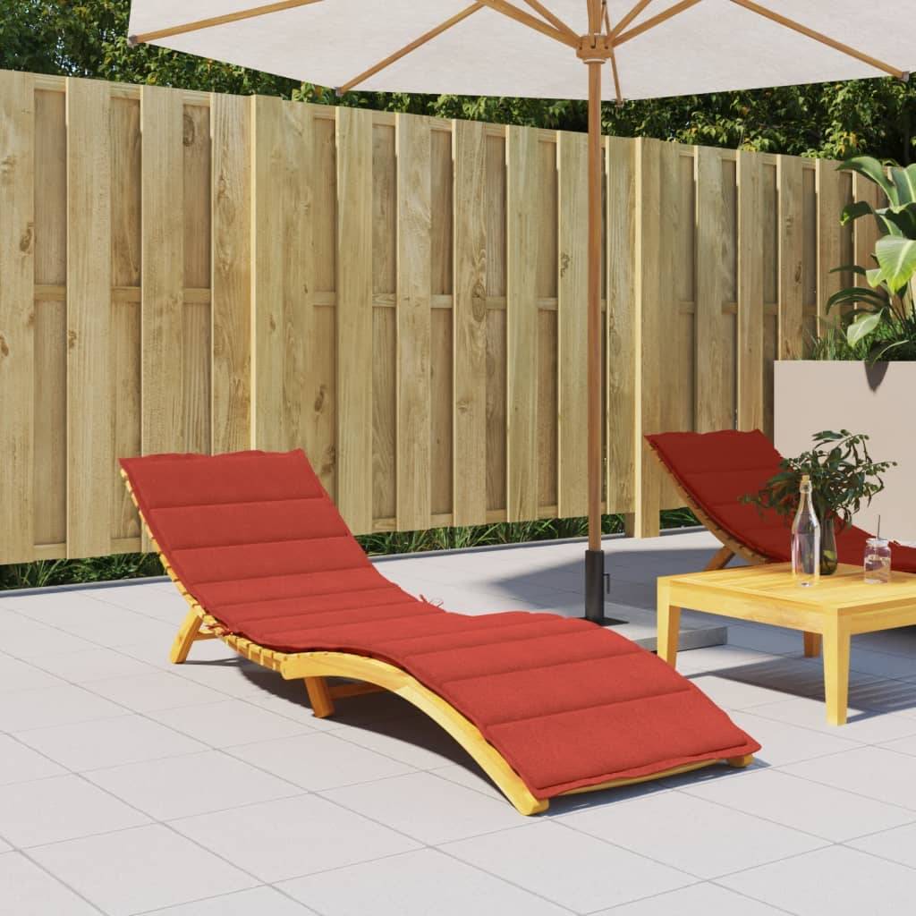 vidaXL Sonnenliegen-Auflage Melange Rot 200x70x4 cm Stoff