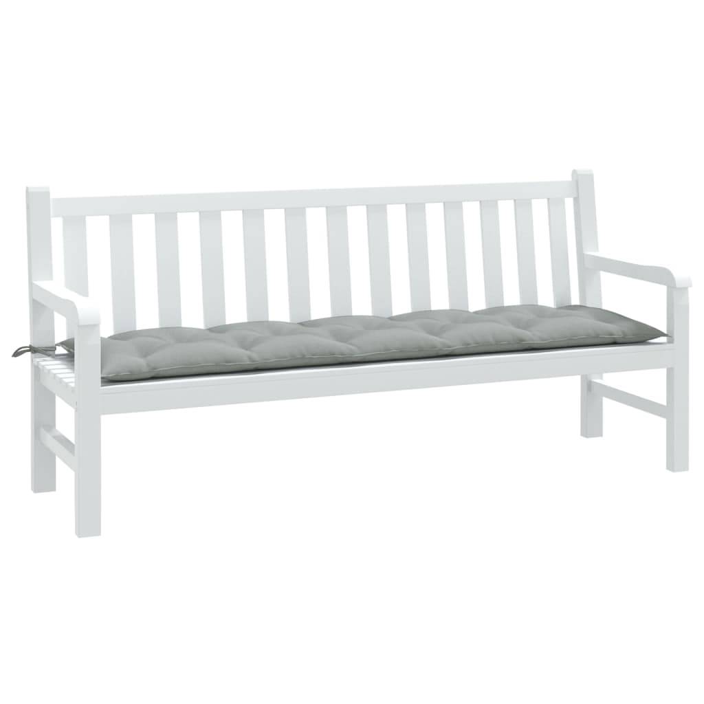 vidaXL Gartenbank-Auflage Melange Hellgrau 180x50x7 cm Stoff