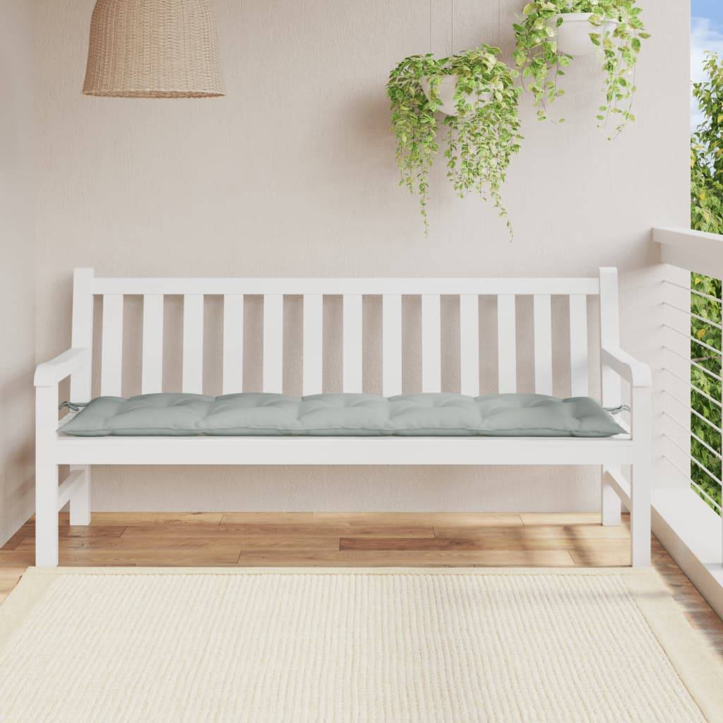 vidaXL Gartenbank-Auflage Melange Hellgrau 180x50x7 cm Stoff