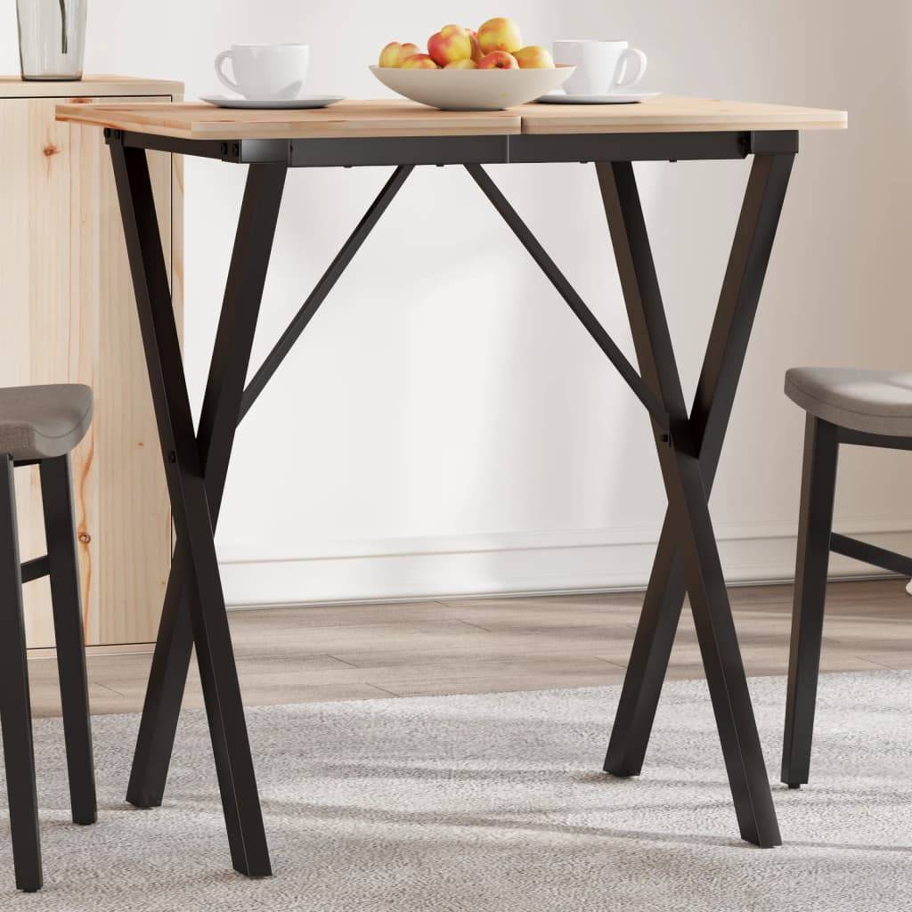 vidaXL Esstisch-Gestell in X-Form 60x50x73 cm Stahl