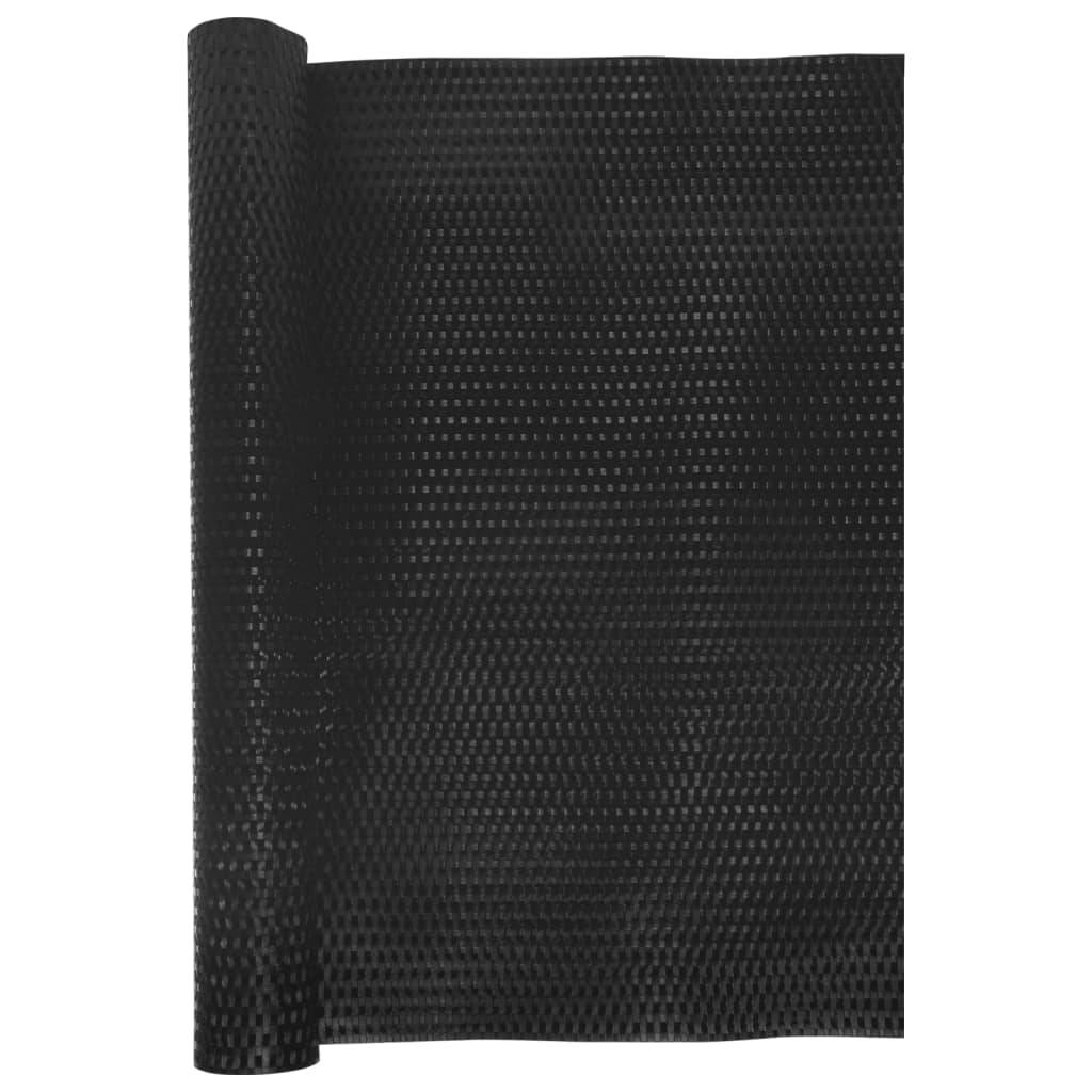 vidaXL Balkon-Sichtschutz Schwarz 500x100 cm Poly Rattan