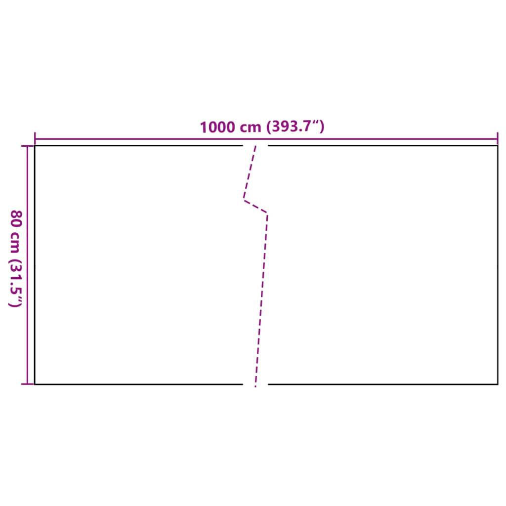 vidaXL Balkon-Sichtschutz Hellbraun 1000x80 cm Poly Rattan