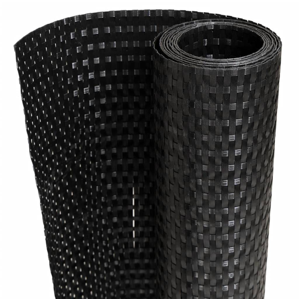 vidaXL Balkon-Sichtschutze 10 Stk. Schwarz 255x19 cm Poly Rattan