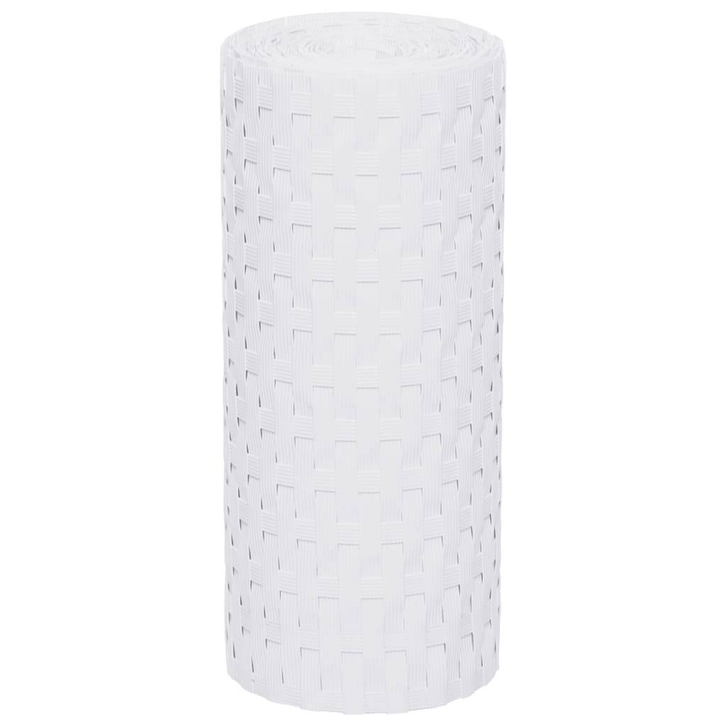 vidaXL Balkon-Sichtschutze 10 Stk. Weiß 255x19 cm Poly Rattan
