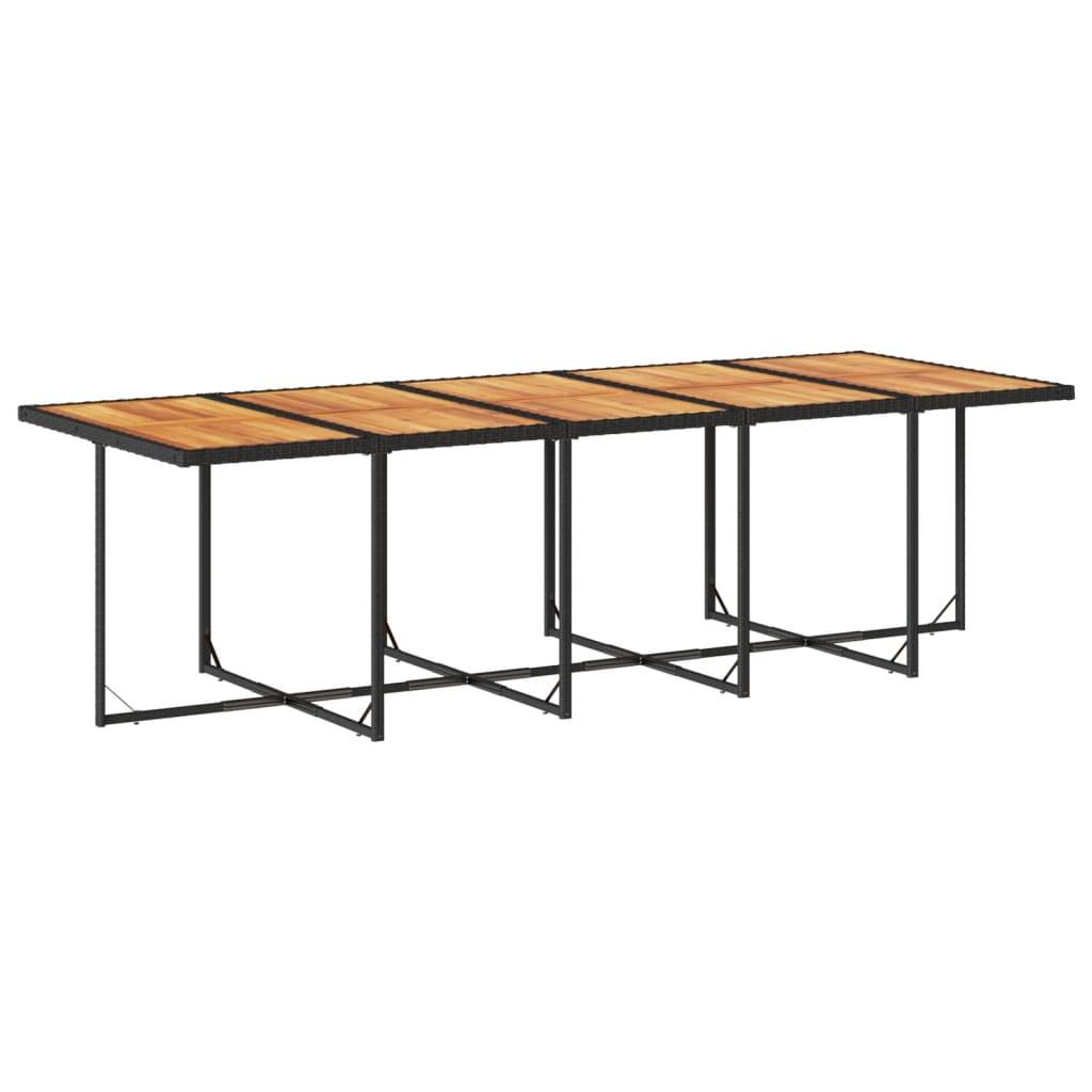 vidaXL 13-tlg. Garten-Essgruppe mit Kissen Schwarz Poly Rattan