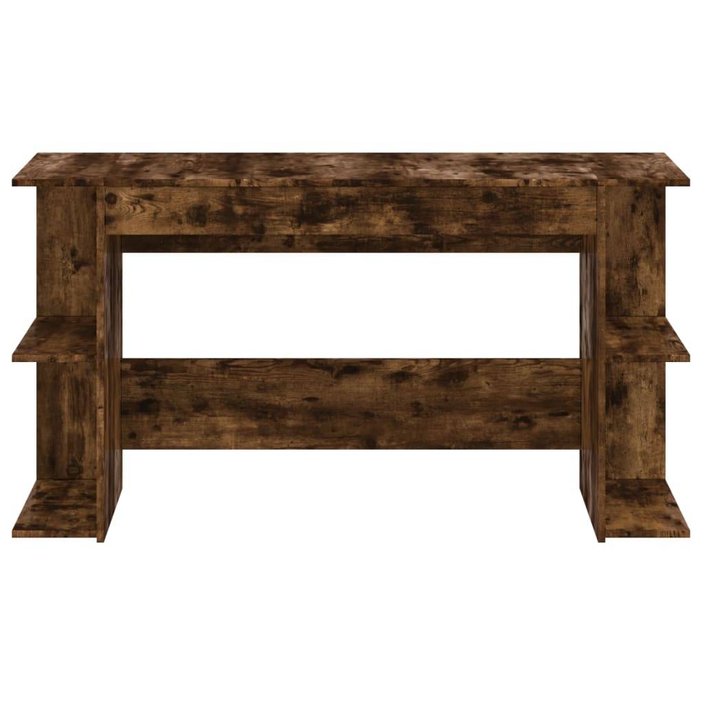 vidaXL Schreibtisch Räuchereiche 140x50x75 cm Holzwerkstoff