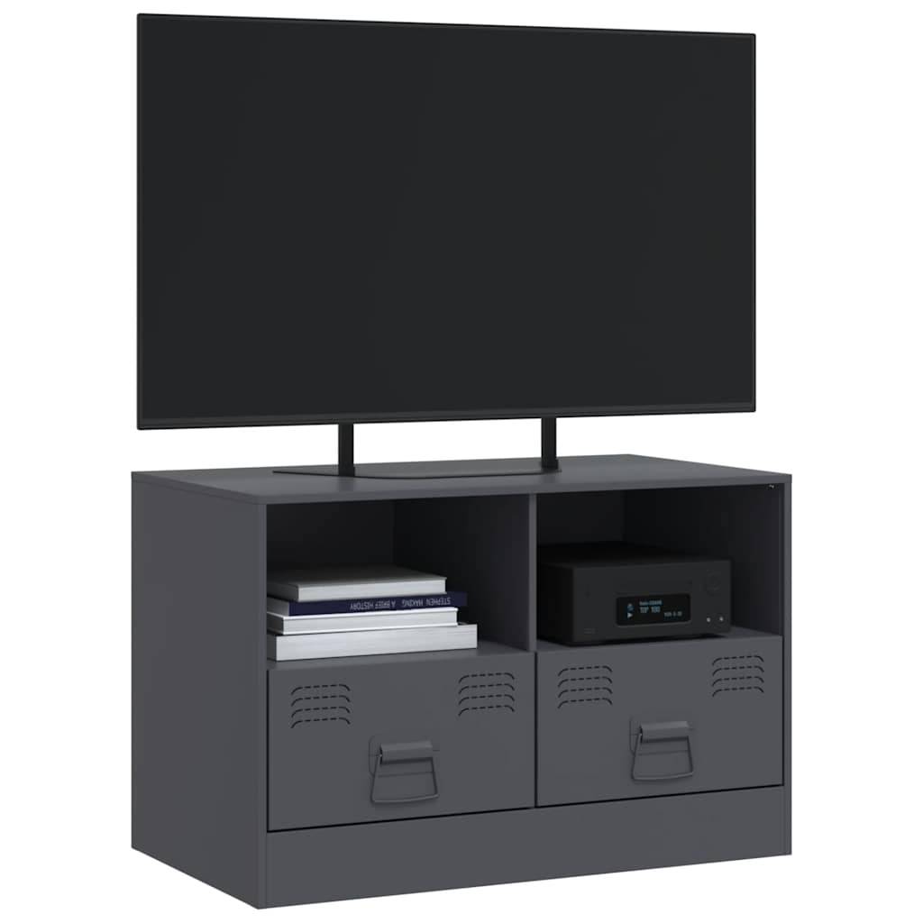 vidaXL TV-Schrank Anthrazit 67x39x44 cm Stahl