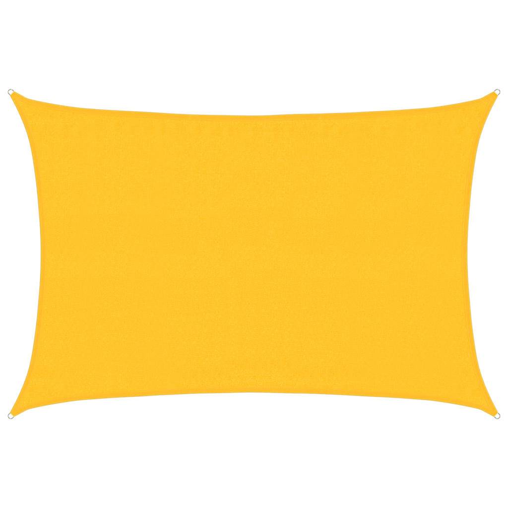 vidaXL Sonnensegel 160 g/m² Rechteckig Gelb 3,5x5 m HDPE