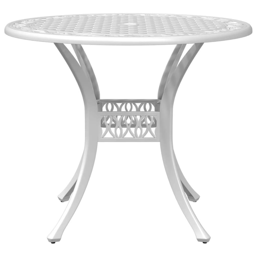 vidaXL 3-tlg. Bistro-Set Weiß Aluminiumguss