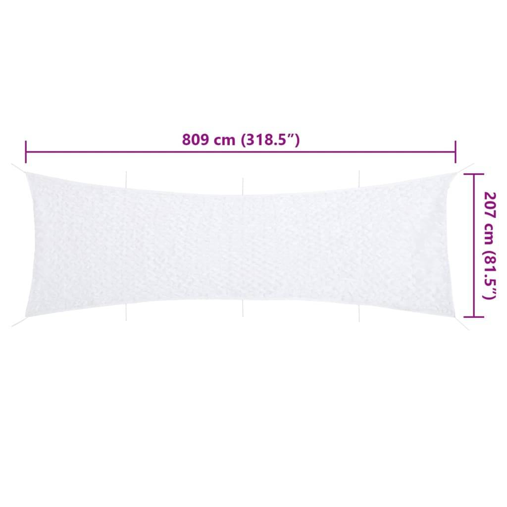 vidaXL Tarnnetz mit Aufbewahrungstasche 809x207 cm Weiß