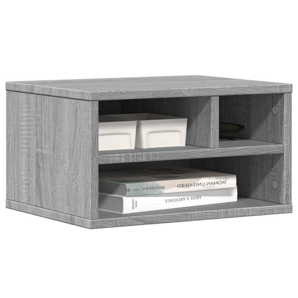 vidaXL Druckerständer Grau Sonoma 40x32x22,5 cm Holzwerkstoff