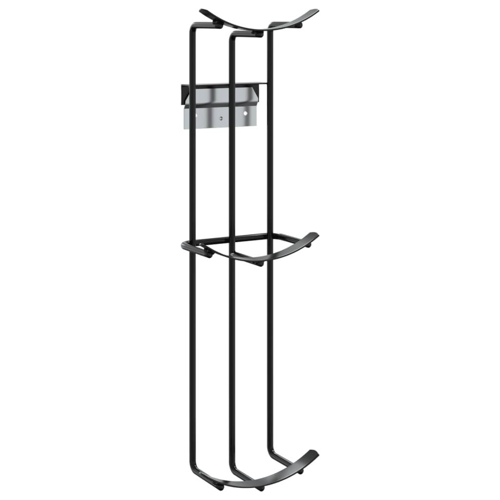 vidaXL Fass-Hindernis-Halter 2 Stk. Schwarz Stahl