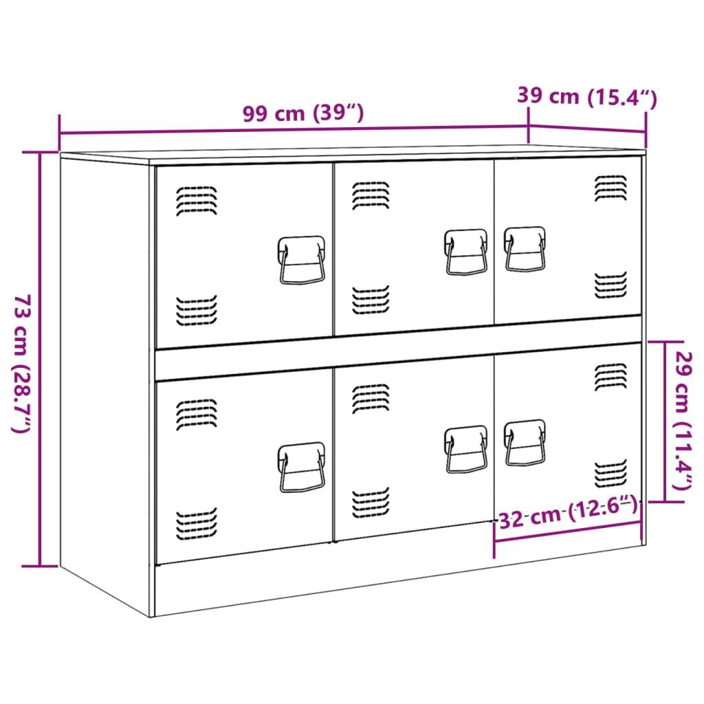 vidaXL Sideboard Anthrazit 99x39x73 cm Stahl