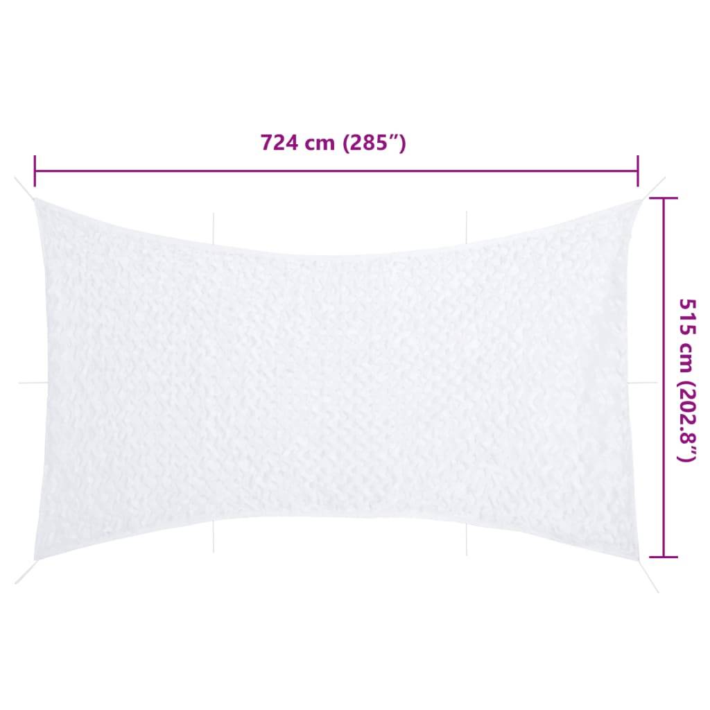 vidaXL Tarnnetz mit Aufbewahrungstasche 724x515 cm Weiß