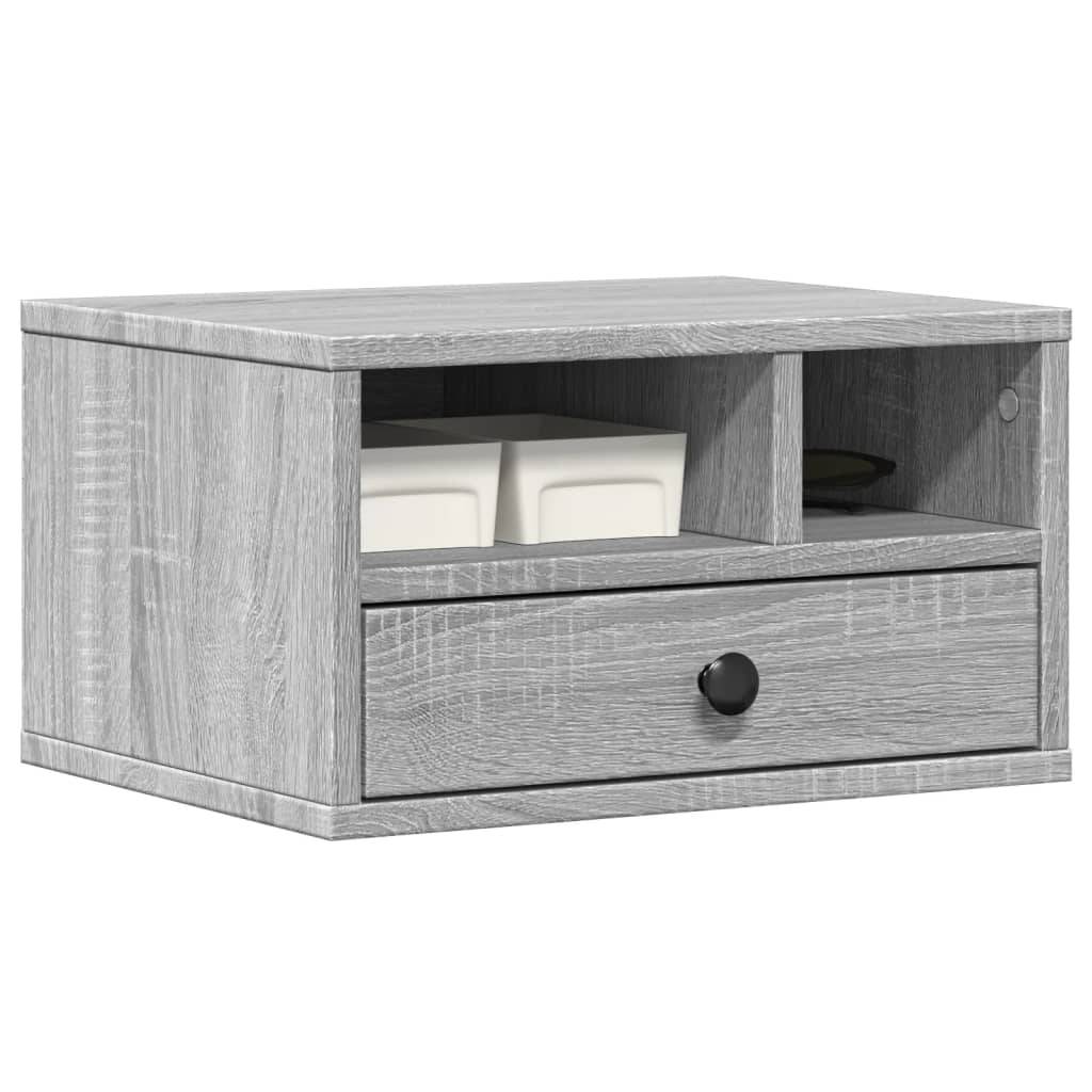 vidaXL Druckerständer Grau Sonoma 40x32x22,5 cm Holzwerkstoff