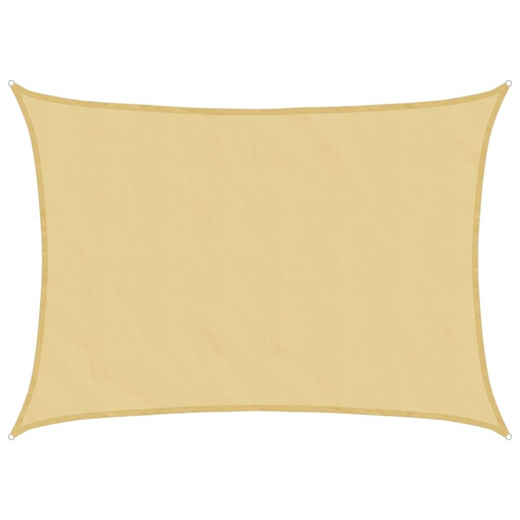 vidaXL Sonnensegel Sandfarbe 7x5 m 100% Polyester Oxford