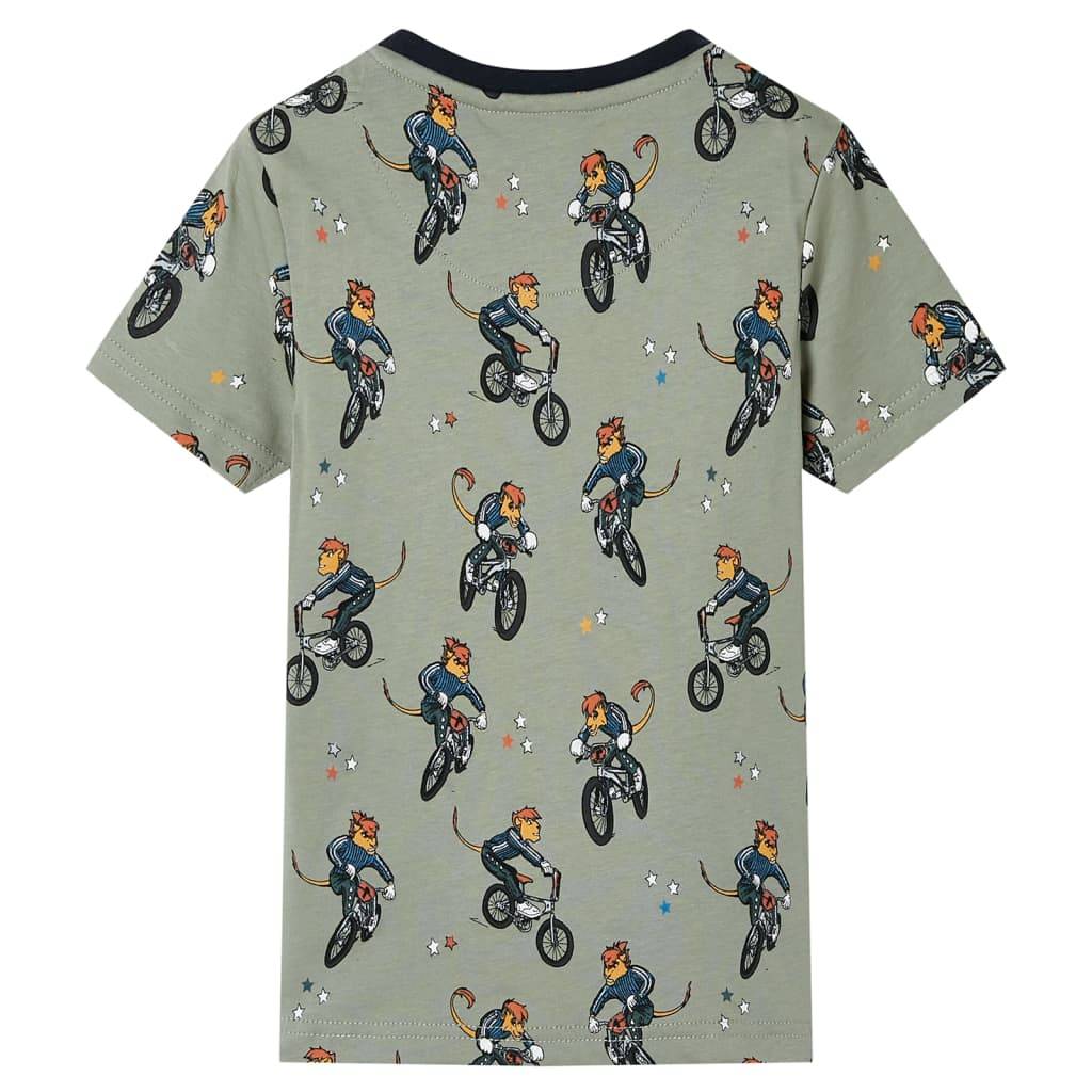 Kinderpyjama mit Kurzen Ärmeln Hellkhaki 128