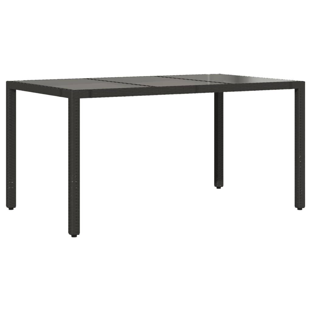 vidaXL 5-tlg. Garten-Essgruppe mit Kissen Schwarz Poly Rattan
