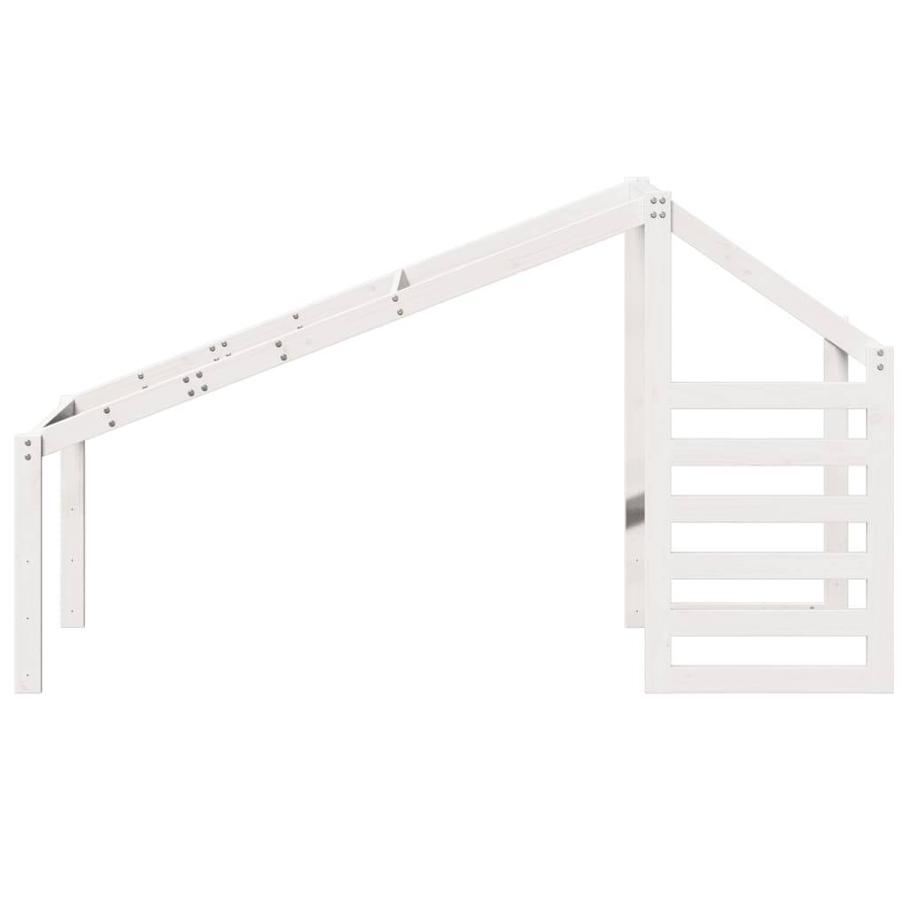 vidaXL Dach für Kinderbett Weiß 198x87x113 cm Massivholz Kiefer