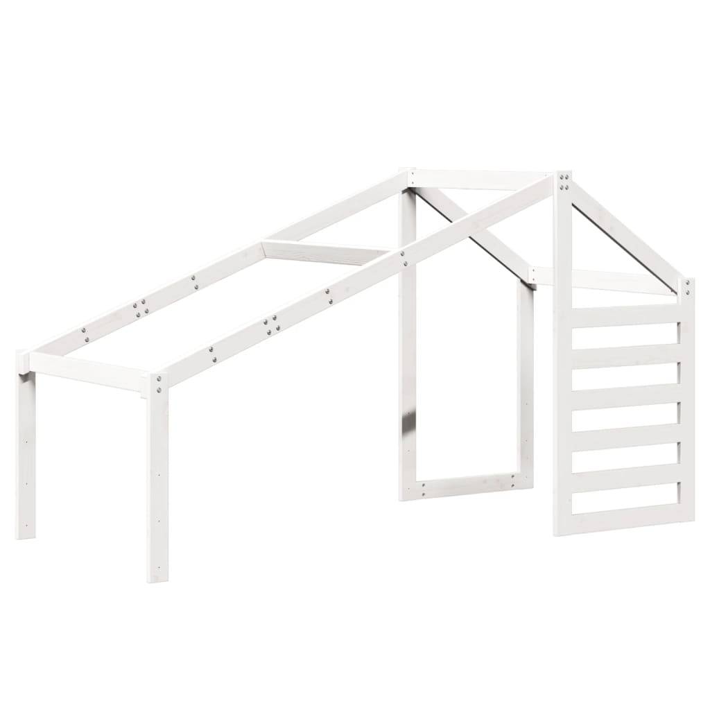 vidaXL Dach für Kinderbett Weiß 198x87x113 cm Massivholz Kiefer