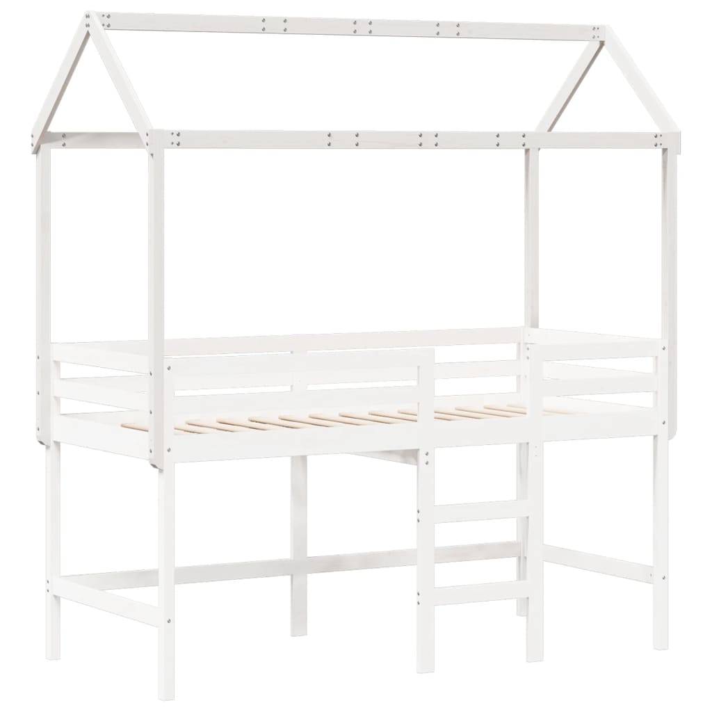 vidaXL Dach für Kinderbett Weiß 207x95,5x159 cm Massivholz Kiefer