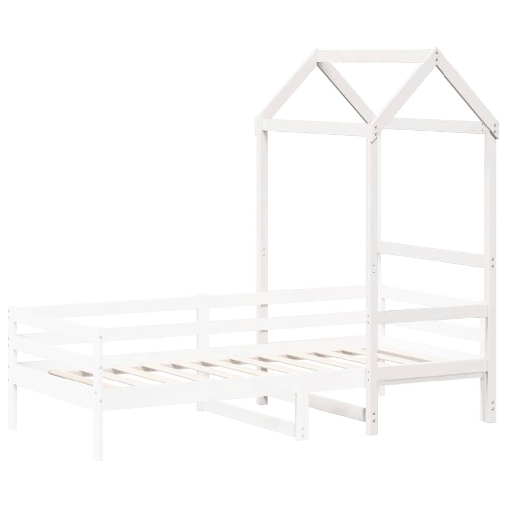 vidaXL Dach für Kinderbett Weiß 118x70x176,5 cm Massivholz Kiefer