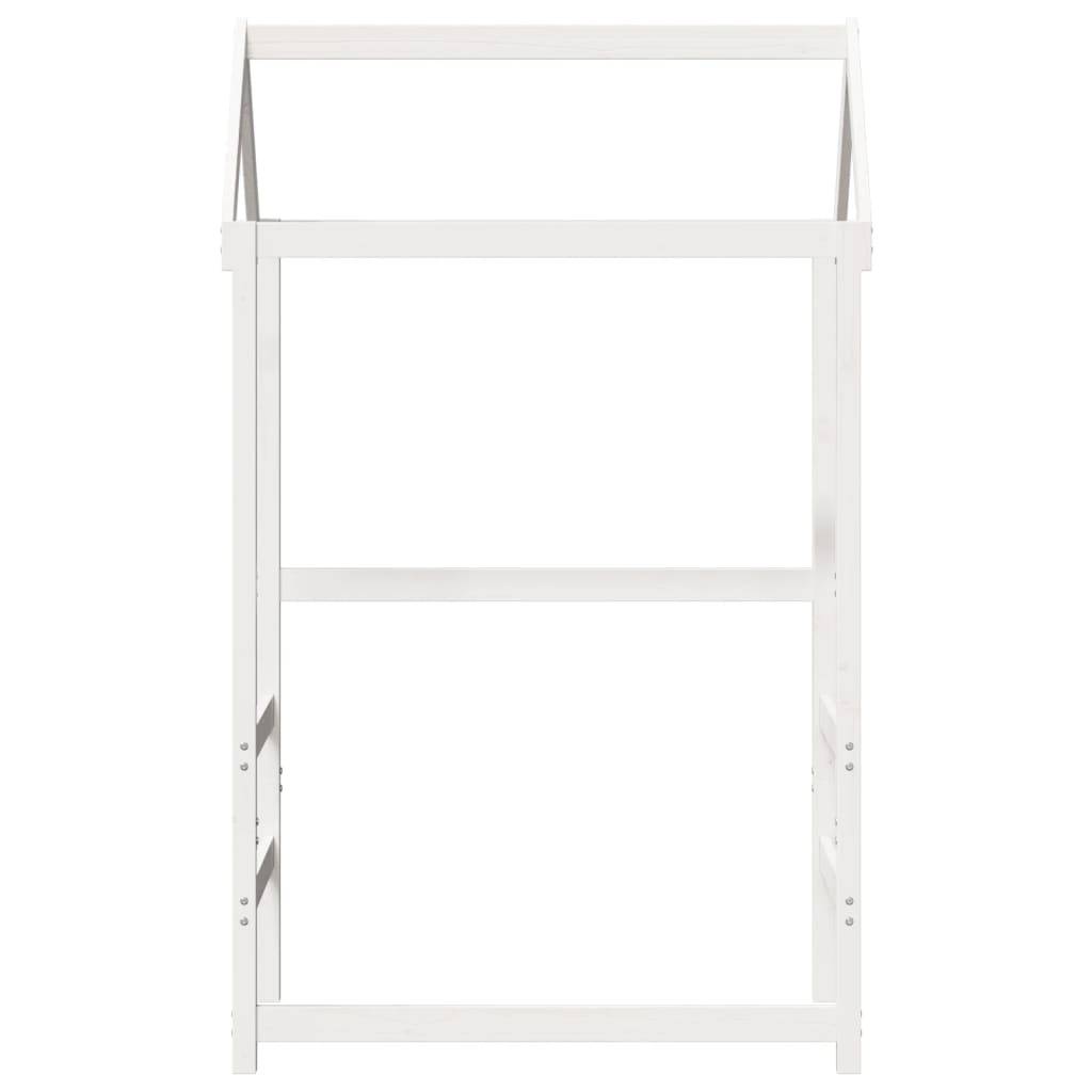 vidaXL Dach für Kinderbett Weiß 118x70x176,5 cm Massivholz Kiefer