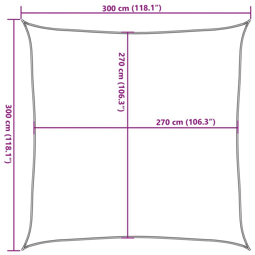 vidaXL Sonnensegel 160 g/m² Beige 3x3 m HDPE
