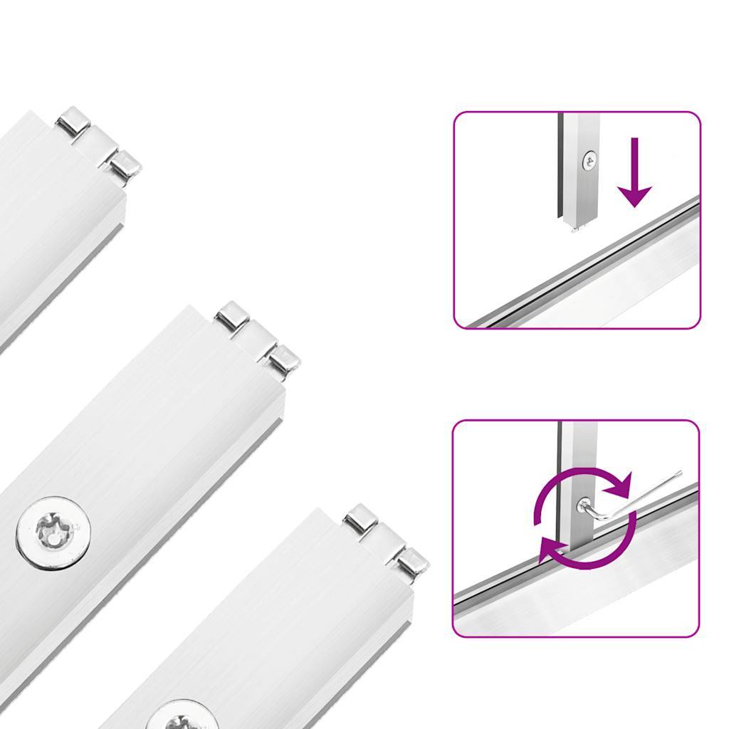 vidaXL Gewächshaus mit Fundamentrahmen Silbern 169x58x202cm Aluminimum